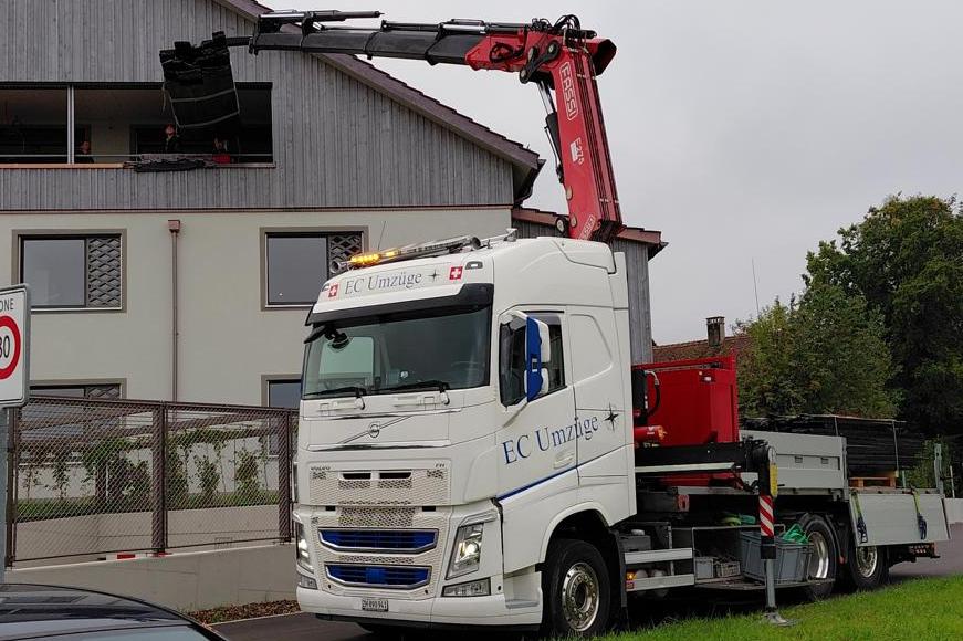 Material einbringen via Kran